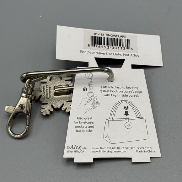 Alexx Inc Finders Key Purse Snowflake Key Clasp Purse Accessories Key Hook - Picture 2 of 5